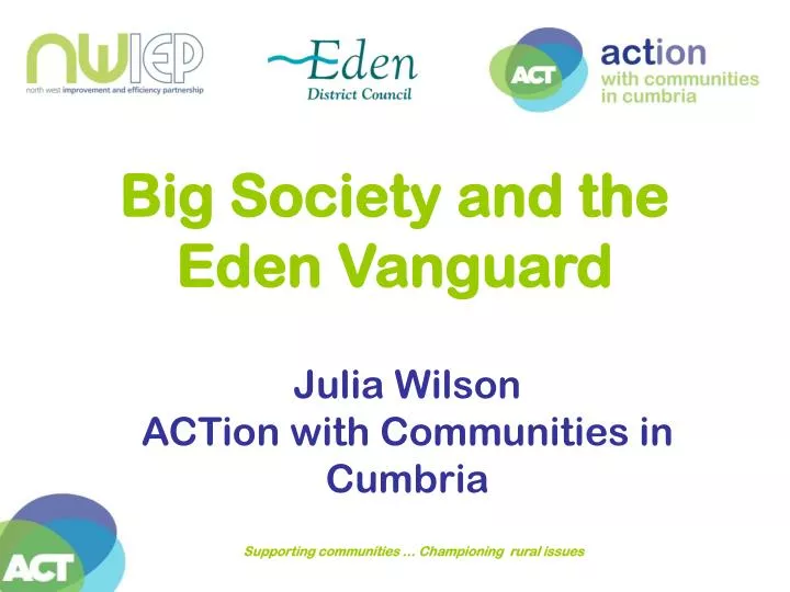big society and the eden vanguard