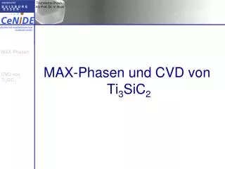 max phasen und cvd von ti 3 sic 2