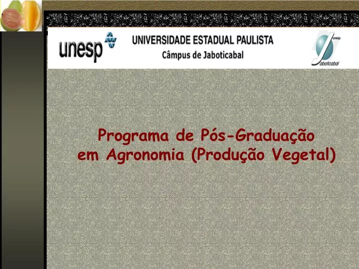 programa de p s gradua o em agronomia produ o vegetal