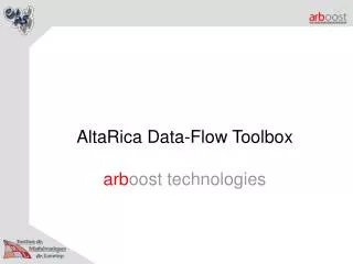 AltaRica Data-Flow Toolbox arb oost technologies
