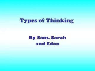 Types of Thinking