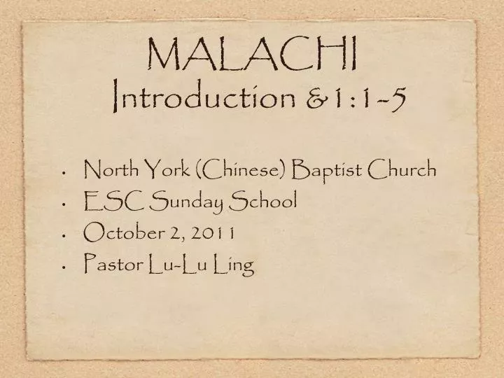malachi introduction 1 1 5