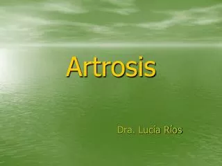 artrosis