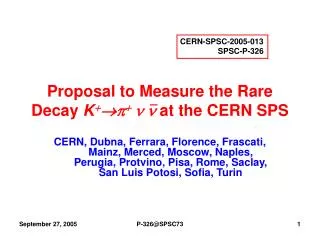 Proposal to Measure the Rare Decay K + ? p + n n at the CERN SPS
