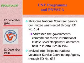 UNV Programme and PNVSCA