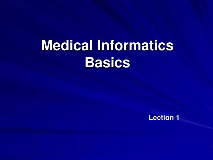 medical informatics basics