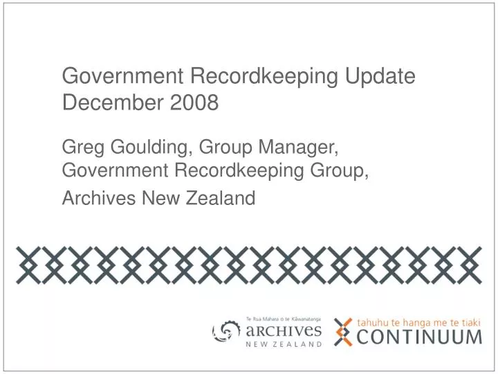 greg goulding group manager government recordkeeping group archives new zealand