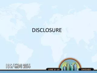 disclosure