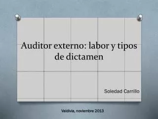 auditor externo labor y tipos de dictamen