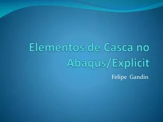 elementos de casca no abaqus explicit