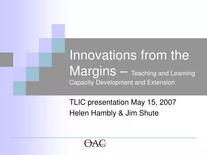 innovations from the margins teaching and learning capacity development and extension