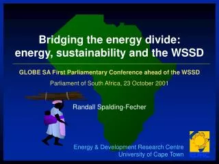 GLOBE SA First Parliamentary Conference ahead of the WSSD