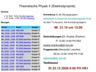 theoretische physik ii elektrodynamik