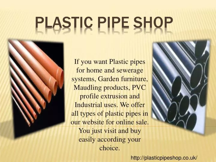 plastic pipe shop