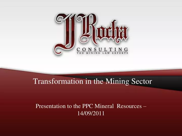 transformation in the mining sector