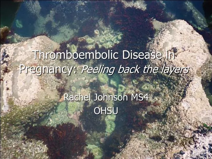 thromboembolic disease in pregnancy peeling back the layers