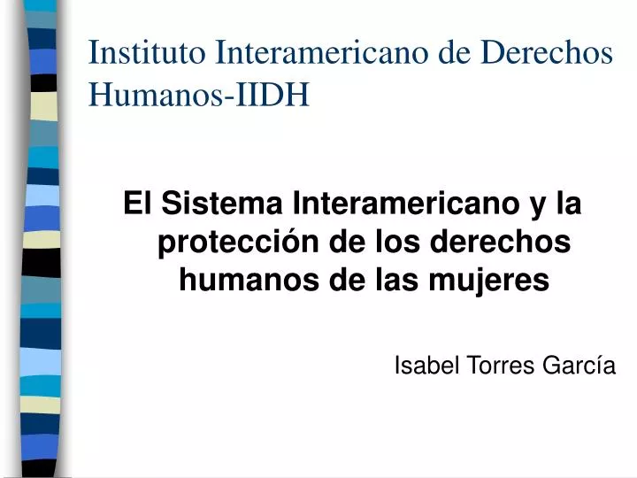 instituto interamericano de derechos humanos iidh