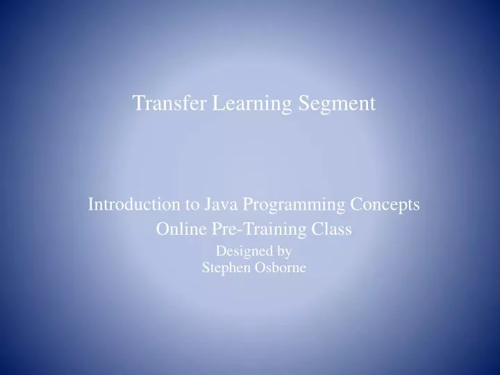 transfer learning segment