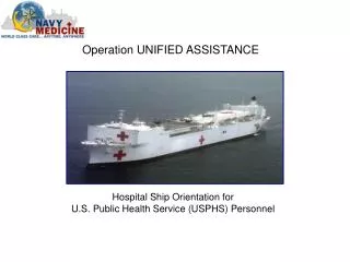 Hospital Ship Orientation for U.S. Public Health Service (USPHS) Personnel