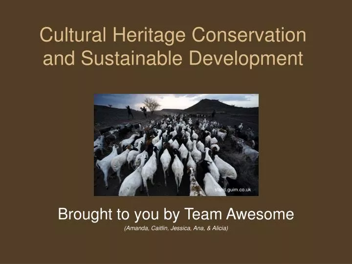 cultural heritage conservation and sustainable development