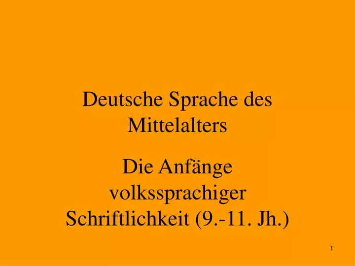 deutsche sprache des mittelalters