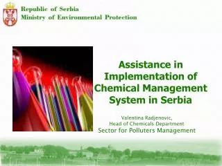 Assistance in Implementation of Chemical Management System in Serbia