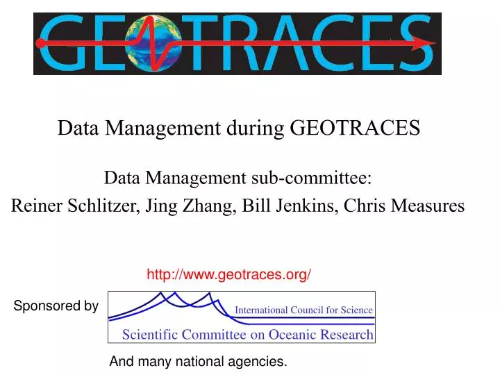 data management during geotraces