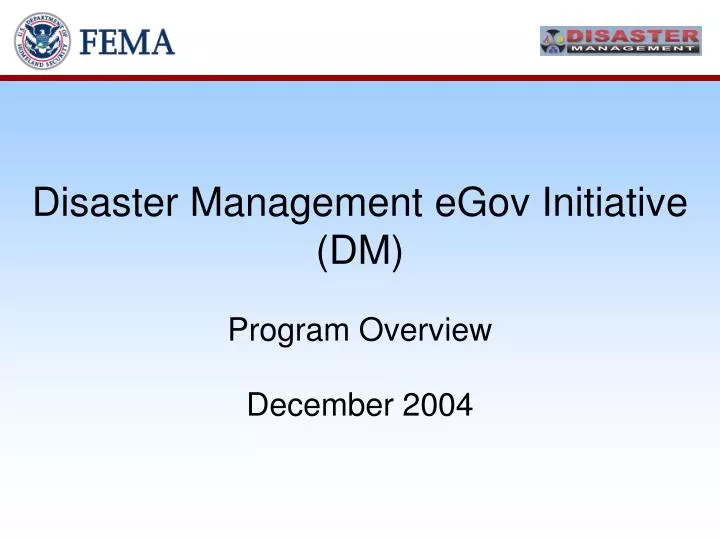 disaster management egov initiative dm
