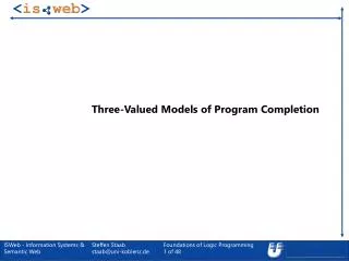 Three-Valued Models of Program Completion