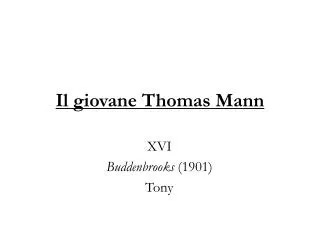 il giovane thomas mann