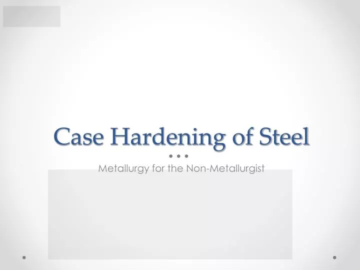case hardening of steel