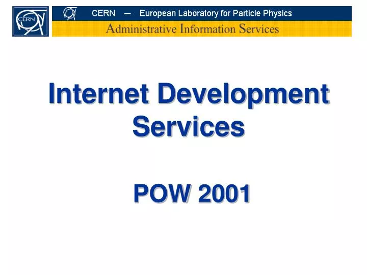 internet development services pow 2001