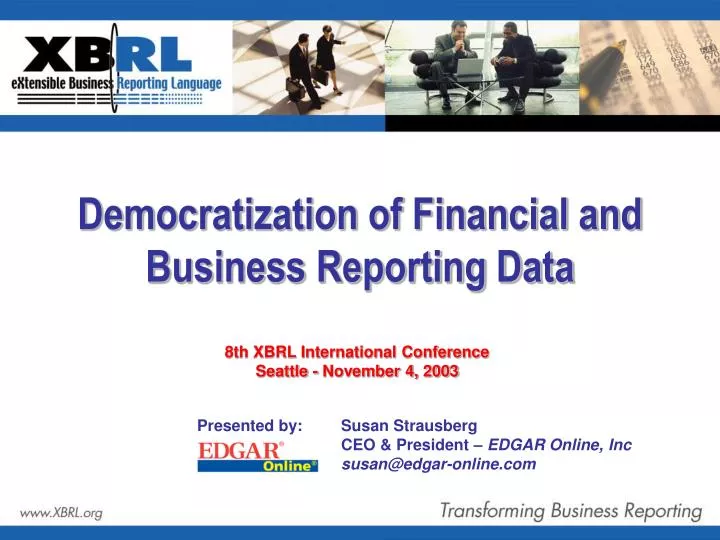 democratization of financial and business reporting data
