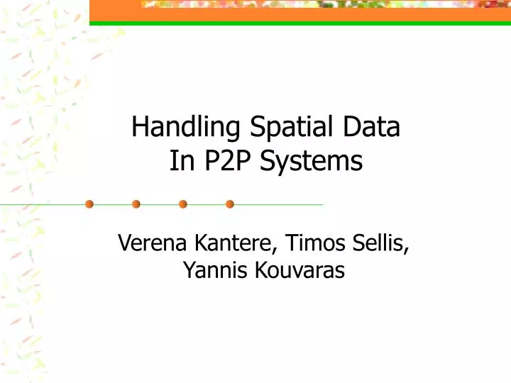 handling spatial data in p2p systems