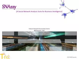 [A Social Network Analysis Suite for Business Intelligence]