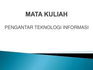 mata kuliah