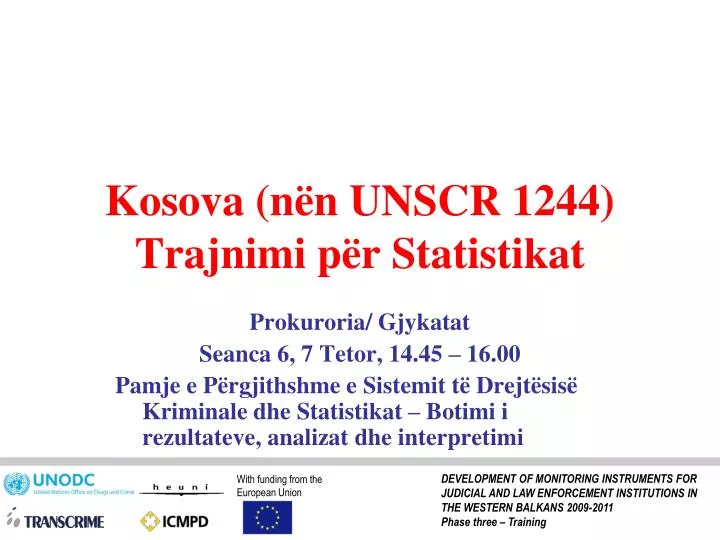 kosova n n unscr 1244 trajnimi p r statistikat