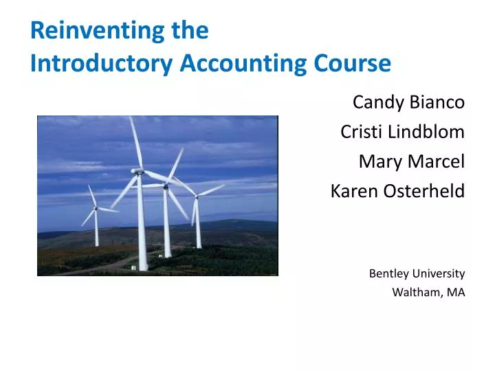 reinventing the introductory accounting course