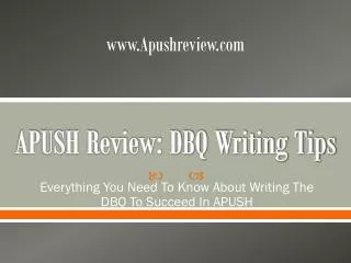 APUSH Review: DBQ Writing Tips