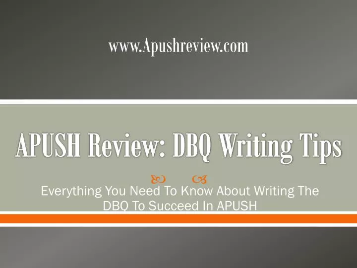 apush review dbq writing tips