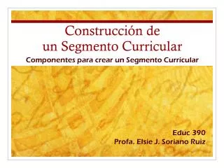 construcci n de un segmento curricular