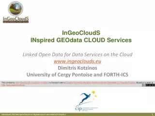InGeoCloudS INspired GEOdata CLOUD Services