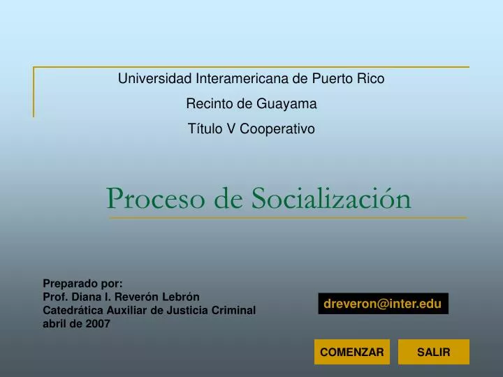 proceso de socializaci n