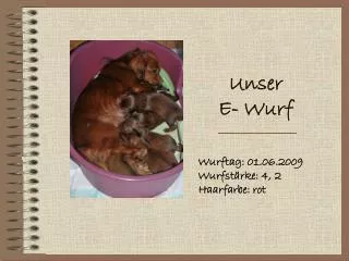unser e wurf