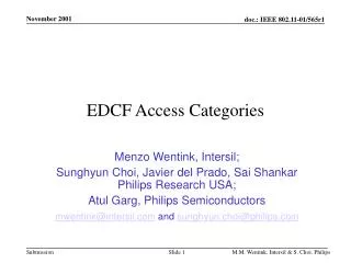 EDCF Access Categories