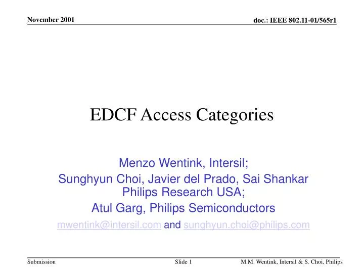 edcf access categories