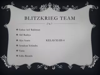 blitzkrieg team