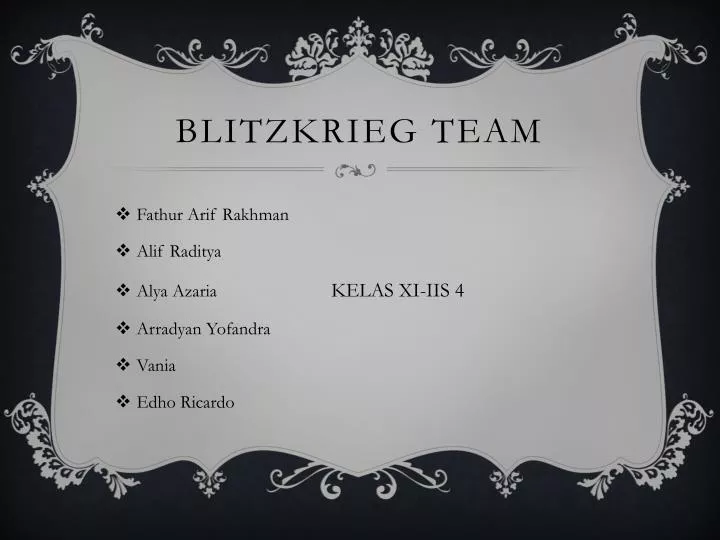 blitzkrieg team