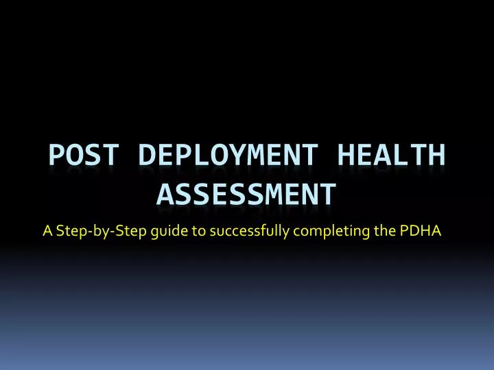 a step by step guide to successfully completing the pdha