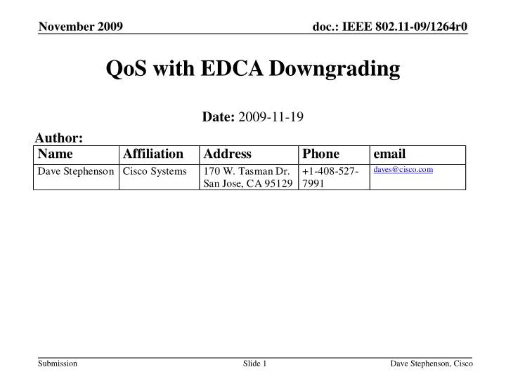 qos with edca downgrading